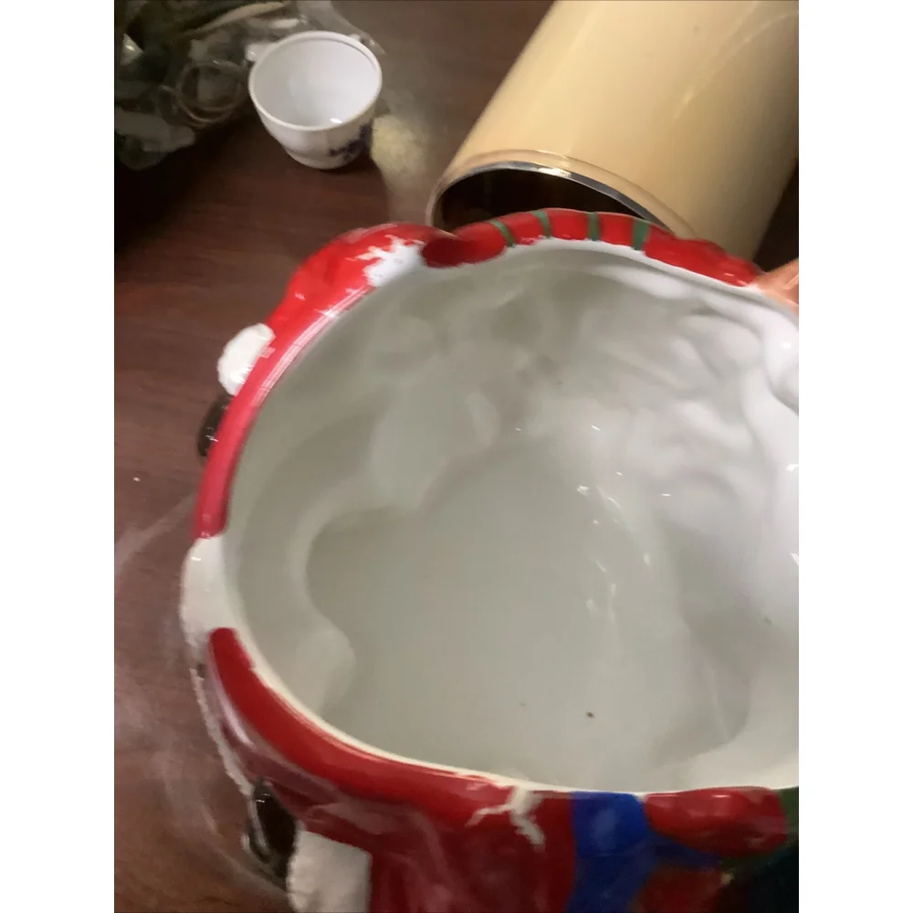 Mr. Moose & Friends Santa Snowman 3D Ceramic Cookie Jar